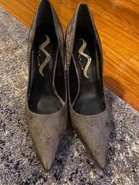 Nina Metallic Bronze Pointed-Toe Pumps